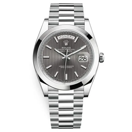 Rolex Day-Date 228206 Dark Rhodium Index 40Mm Platinum Mens Watch