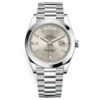 Rolex Day-Date 228206 Silver Baguette 40Mm Platinum Mens Watch