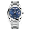 Rolex Day-Date 228206 Blue Roman 40Mm Platinum Mens Watch