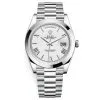 Rolex Day-Date 228206 White Roman 40Mm Platinum Mens Watch