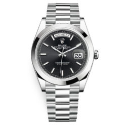 Rolex Day-Date 228206 Black Index 40mm Platinum Mens Watch