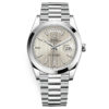 Rolex Day-Date 228206 Silver Index 40Mm Platinum Mens Watch