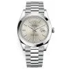 Rolex Day-Date 228206 Silver Index 40Mm Platinum Mens Watch