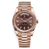 Rolex Day-Date 228235 Chocolate Baguette Index 40Mm Everose Gold Mens Watch