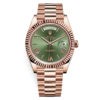 Rolex Day-Date 228235 Green Roman 40Mm Everose Gold Mens Watch