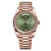 Rolex Day-Date 228235 Green Roman 40Mm Everose Gold Mens Watch