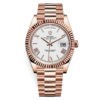 Rolex Day-Date 228235 White Roman 40Mm Everose Gold Mens Watch