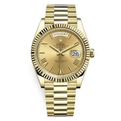 Rolex Day-Date 228238 Champagne Roman 40mm Yellow Gold Mens Watch