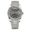 Rolex Day-Date 228239 Dark Rhodium Stripe Index 40Mm White Gold Mens Watch