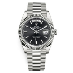 Rolex Day-Date 228239 Black Index 40mm White Gold Mens Watch