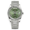 Rolex Day-Date 228239 Olive Green Roman 40Mm White Gold Mens Watch