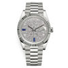 Rolex Day-Date 228239 Diamond Paved Baguette Diamond Dial 40Mm White Gold Mens Watch