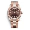Rolex Day-Date 228345Rbr Chocolate Baguette Index 40Mm Everose Gold Mens Watch