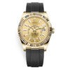 Rolex Sky-Dweller 326238 Champagne Dial Automatic 18K Yellow Gold Watch