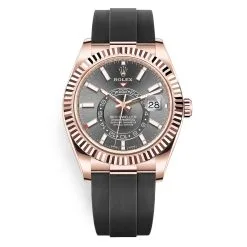 Rolex Sky-Dweller 326235 Slate Index Dial 18k Everose Watch