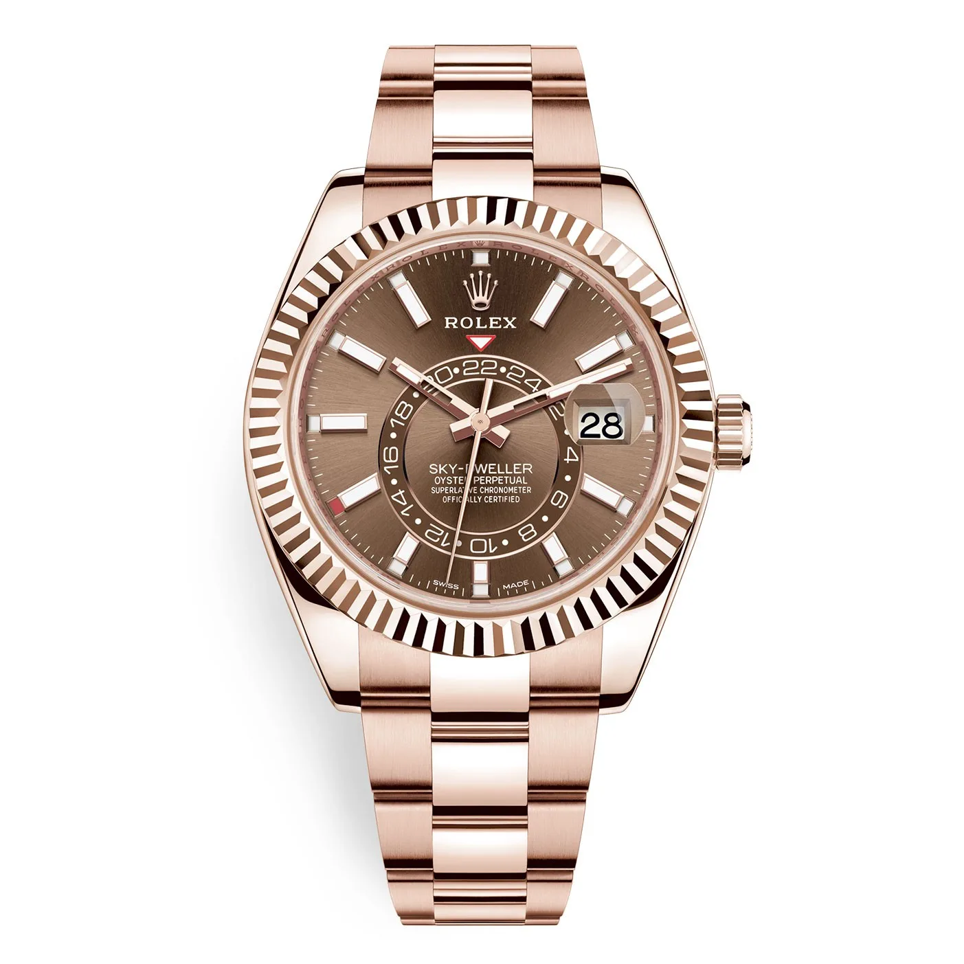 Rolex Sky-Dweller 326935 Chocolate Index Dial 18K Everose Watch