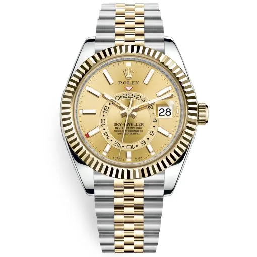 Rolex Sky-Dweller 326933 Champagne Dial 42Mm Jubilee Bracelet Watch