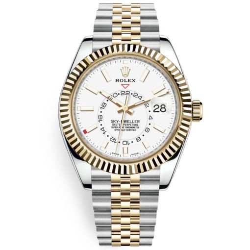 Rolex Sky-Dweller 326933 White Index Dial 42Mm Jubilee Bracelet Watch