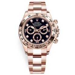 Rolex Cosmograph Daytona 116505 Black Diamond Dial Everose Gold Watch