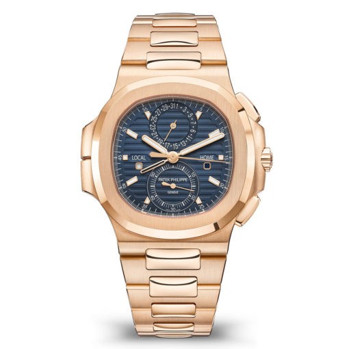 Patek Philippe 5990/1R-001 Nautilus Travel Time Chronograph 18K Rose Gold Watch