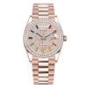 Rolex 128345Rbr Day-Date 36Mm Pave Rainbow Everose Gold Watch