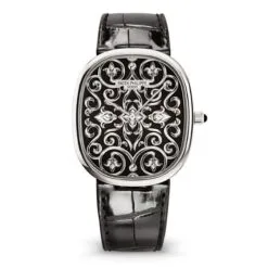Patek Philippe 5738/51G-001 Golden Ellipse Automatic Hand-engraved and black enameled Dial Watch