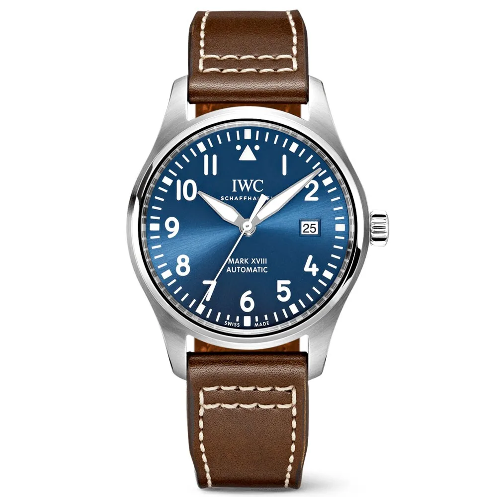 Iwc Pilot Iw327010 Mark Xviii &Quot;Petit Prince&Quot; Automatic Blue Dial Men'S Watch