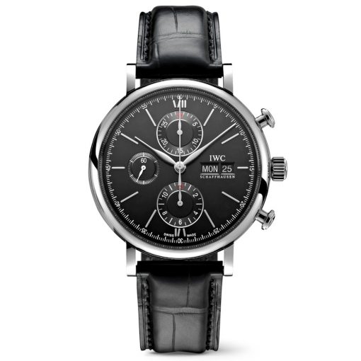 Iwc Portofino Iw391008 Automatic Chronograph Black Dial Men'S Watch