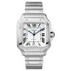 Cartier Wssa0018 Santos Silvered Opaline Dial Men'S Watch