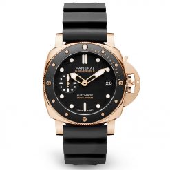 Panerai PAM01164 Submersible Goldtech Automatic Black Dial Men's Watch