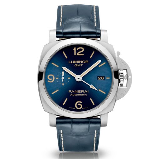 Panerai Pam01033 Luminor 1950 Gmt Automatic Blue Dial Men'S Watch