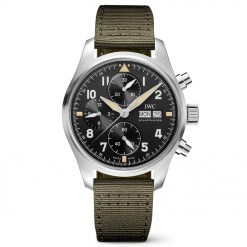 IWC Pilot IW387901 Spitfire Chronograph Automatic Black Dial Men's Watch