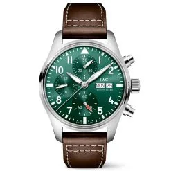 IWC Pilot IW388103 Chronograph 41 Automatic Green Dial Men's Watch