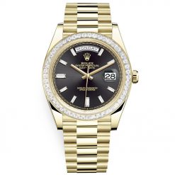 Rolex Day-Date 228398tbr Black Diamond Dial