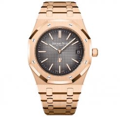 Audemars Piguet 16202OR.OO.1240OR.02 Royal Oak Grey Dial Extra-Thin Rose Gold Watch