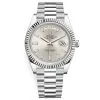 Rolex Day-Date 228236-0002 Silver Diamond Dial 40Mm Platinum Men'S Watch