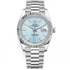 Rolex Day-Date 228236 Blue Diagonal-motif Dial