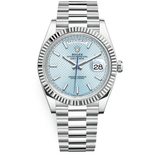 Rolex Day-Date 228236 Blue Diagonal-Motif Dial