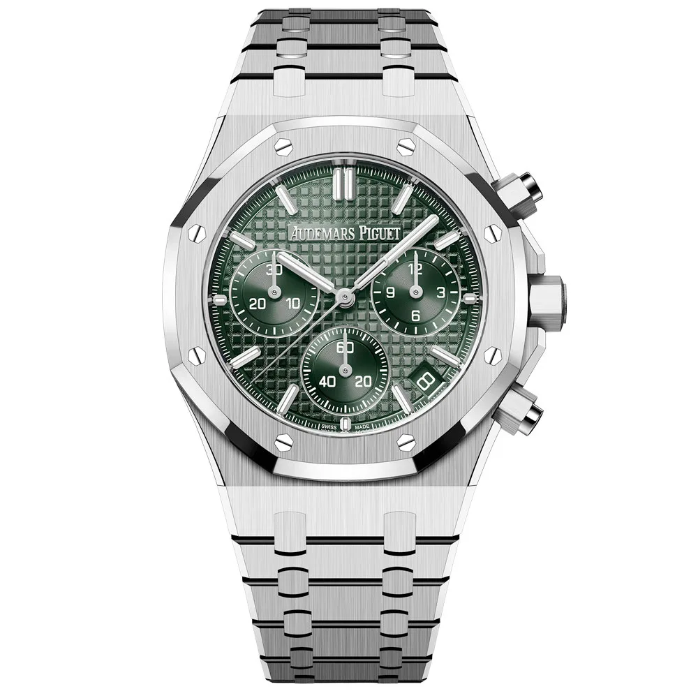 Audemars Piguet 26240St.oo.1320St.08 Royal Oak Chronograph Green Dial 41Mm Stainless Steel Watch