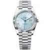 Rolex Day-Date 228236-0012 Ice Blue Roman Dial 40Mm Platinum Men'S Watch