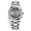 Rolex Datejust 126200 Slate Green Roman Oyster 36Mm Stainless Steel Wimbledon Watch