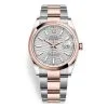 Rolex Datejust 126201 Silver Fluted Oyster 36Mm Stainless Steel And Rose Gold Watch