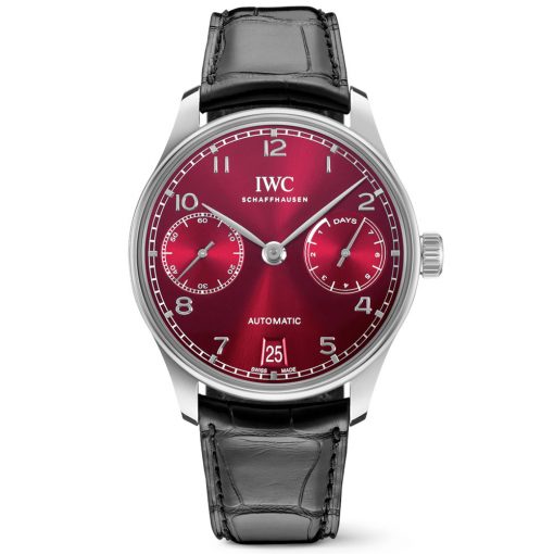 Iwc Portugieser Iw500714 Annual Calendar Red Dial Men'S Watch