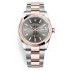 Rolex Datejust 126201 Dark Rhodium Index Oyster 36Mm Stainless Steel And Rose Gold Ladies Watch