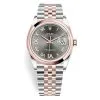 Rolex Datejust 126201 Dark Rhodium Vi Ix Roman Jubilee 36Mm Stainless Steel And Rose Gold Ladies Watch