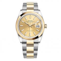 Rolex Datejust 126203 Champagne Index Oyster 36mm Stainless Steel and Yellow Gold Ladies Watch