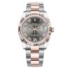 Rolex Datejust 126231 Dark Rhodium Vi Ix Roman Oyster 36Mm Stainless Steel And Rose Gold Ladies Watch