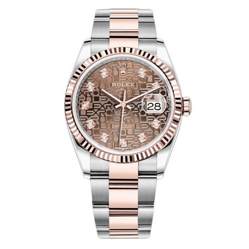 Rolex Datejust 126231 Jubilee Chocolate Diamond Oyster 36Mm Stainless Steel And Rose Gold Ladies Watch