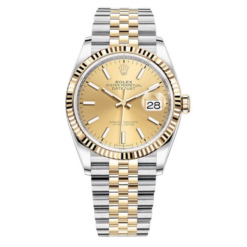 Rolex Datejust 126233 Champagne Index Jubilee 36Mm Steel And Yellow Gold Watch