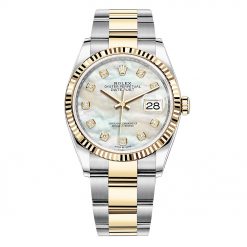 Rolex Datejust 126233 MOP Diamond Oyster 36mm Steel and Yellow Gold Watch